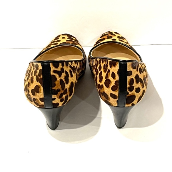 Nine West Leopard Wedges with Black Heel - Size 8 - Picture 5 of 7